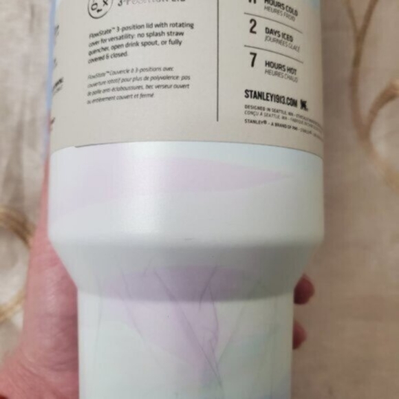 NWT Stanley Quencher H2.0 FlowState Tumbler 40oz | Cool Serene Brushstrokes - Picture 7 of 8